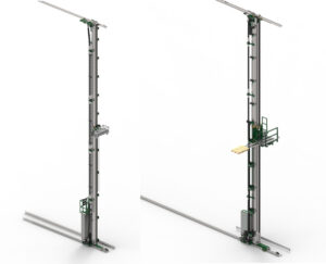 Die Regalbediengeräte Sirius (links) und Wega (rechts) von Raiser sind die dynamischen und extrem stabilen neuen „Stars“ der Intralogistik.