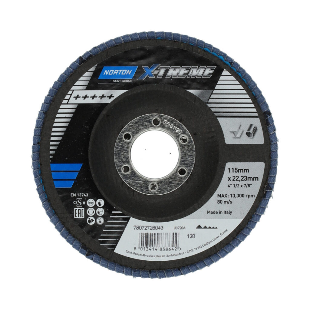 Die neue Norton Fächerschleifscheibe X-Treme R860.