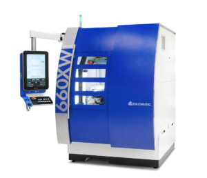 Die neue hochpräzise 6-achsige GrindSmart®660XW von Rollomatic vereint sämtli-che Operationen, die für die Fertigung rotationssymmetri-scher Werkzeuge benötigt werden – in äußerst kompakter Bauweise.