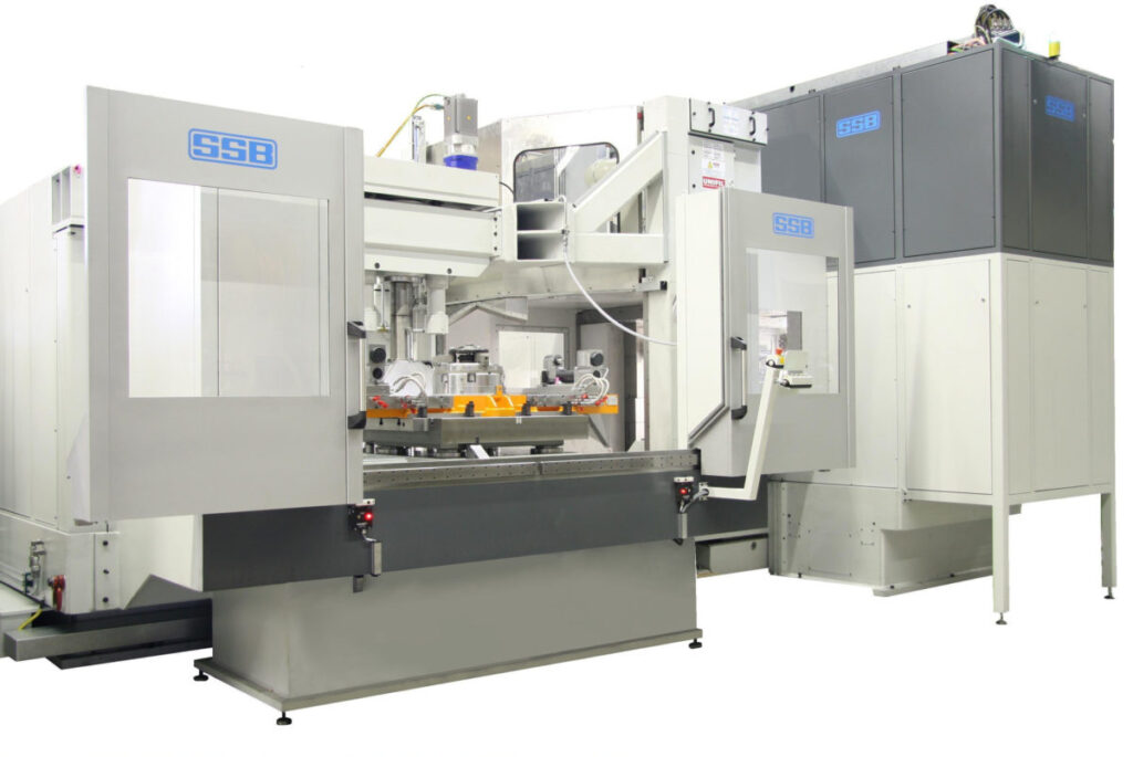 Horizontales Bearbeitungszentrum (HFZ) mit 3 Spindeln zur schnellen Bearbeitung von Nutzfahrzeug-Achsen.