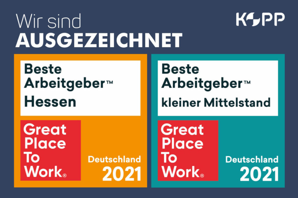 „Beste Arbeitgeber in Hessen“ und „Beste Arbeitgeber kleiner Mittelstand“.