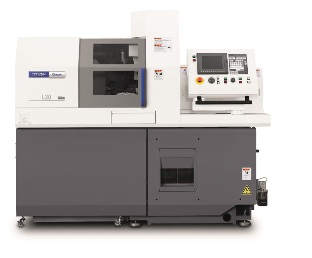 Die Cincom L20 bringt mit neun Achsen und der Kombination aus angetriebenen und feststehenden Werkzeugen die idealen Bedingungen für komplexe 3D-Fräsoperationen mit. Neben der Lasertechnologie ist das Maschinenkonzept prädestiniert für weitere Performance-Multiplikatoren wie ATC und LFV.