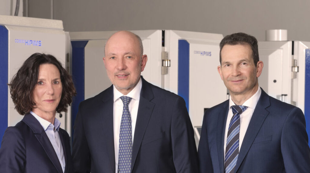 Der neue Vorstand von CemeCon (v.l.n.r.): Dr.-Ing. Beate Hüttermann, Dr.-Ing. Oliver Lemmer und Bernd Hermeler