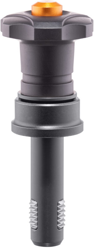 Hoher Schutz gegen Korrosion und Temperaturbeständigkeit bis 80°C – die Gewindesperrbolzen mit Axiallager gibt es aus Vergütungsstahl (Foto 2) und aus rostfreiem Stahl (Foto 3).