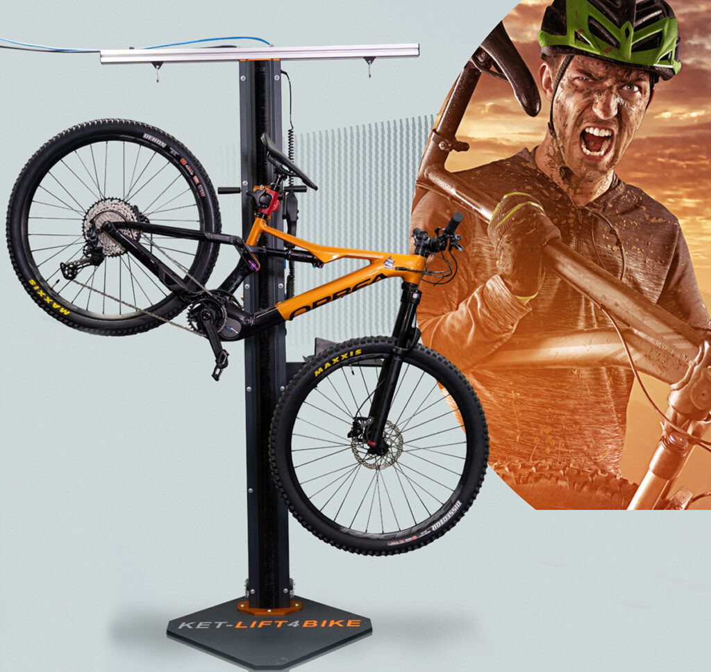 Maximale Funktionalität für geniale Erlebnisse verspricht KET-LIFT4BIKE von Ketterer. Der neue elektrisch verstellbare Montageständer wurde für den Einsatz in Fahrradwerkstätten, Serviceeinrichtungen, Fahrradverleihstationen und Hobbywerkstätten entwickelt.
