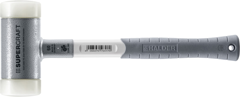 Halder bietet den SUPERCRAFT-Hammer nun auch mit einem rutschfesten und bruchsicheren 3-Komponenten-Stiel an.