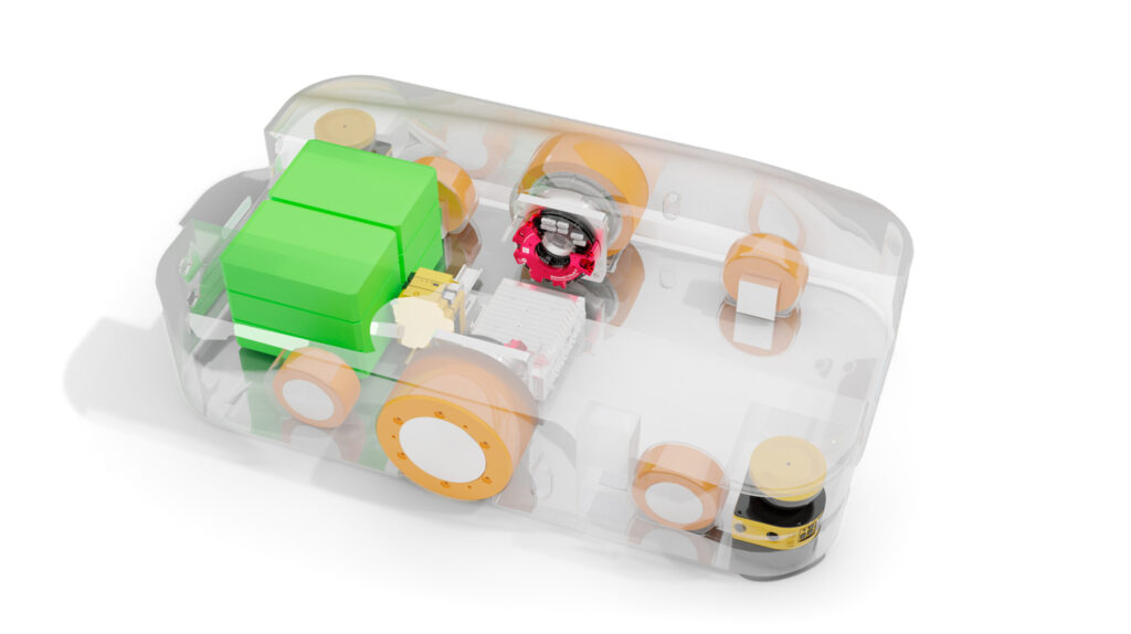 Die neue AGV-Plattform (rechts) mit FSoE-Architektur für FTS/AMR-Fahrzeuge ist eine zukunftssichere Lösung für Hersteller und Anwender.