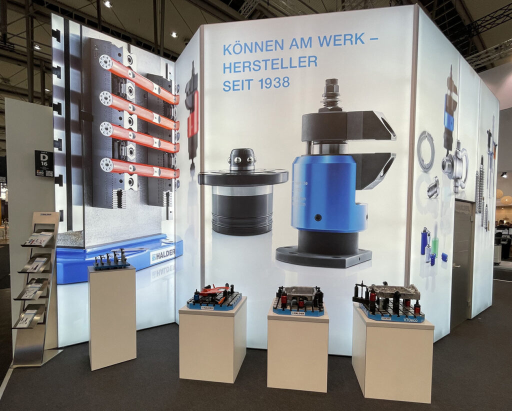 Die Schwimmspanner in kompakter Bauweise waren ein Highlight des Halder Messeauftritts.