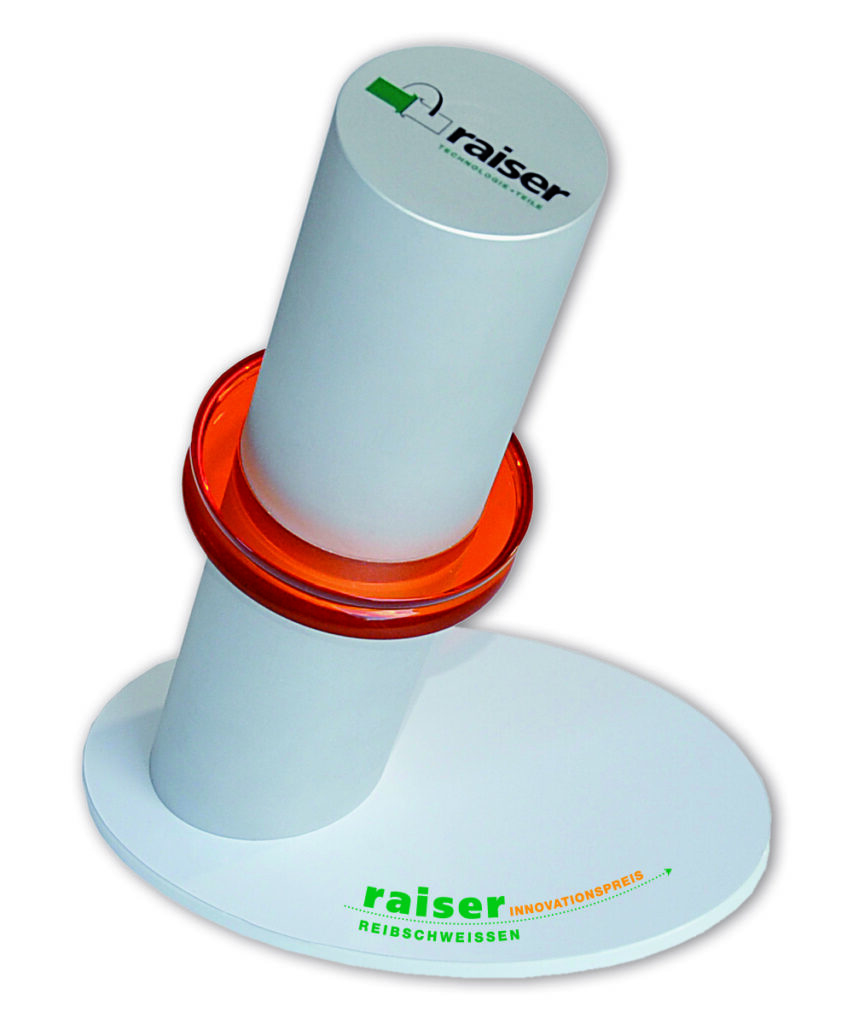 Trophähe des Raiser Innovationspreis für Reibschweißen