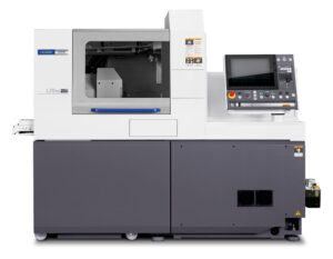 Die Cincom L20-3M12B5 mit einer zusätzlich schwenkbaren B-Achse mit angetriebenen Werkzeugen