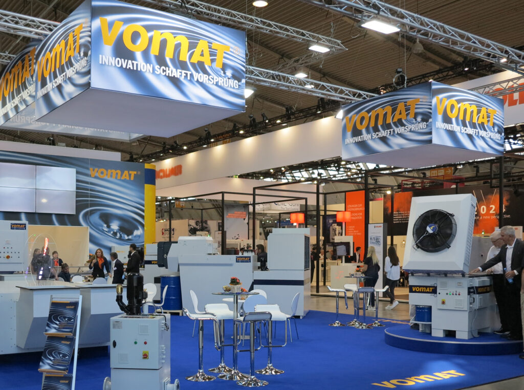Der Filterhersteller Vomat aus Treuen zeigt auf der INTEC in Leipzig in Halle 3, Stand B40, Möglichkeiten für individuell zugeschnittene Konzepte zur Filtration von Kühlschmierstoffen und deren Temperaturführung.