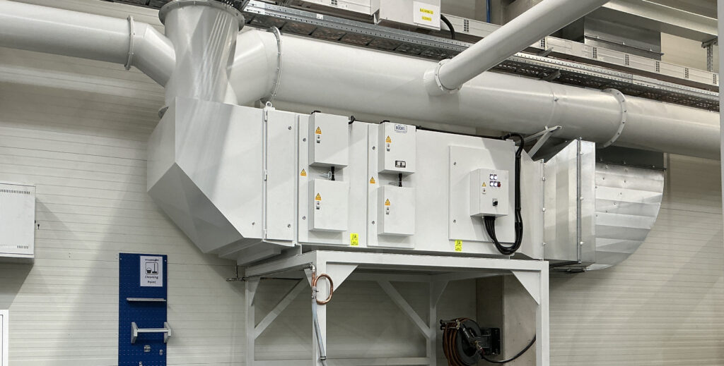 Filteranlage einer modernen energieeffizienten Absauganlage