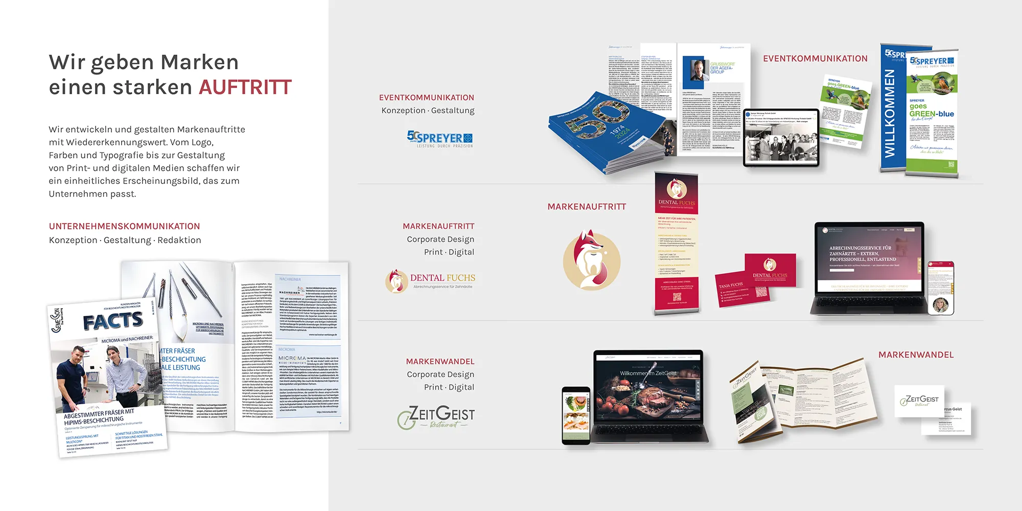 KSKOMM Agenturbroschüre: Markenauftritte, Unternehmenskommunikation, Corporate Design und Eventkommunikation